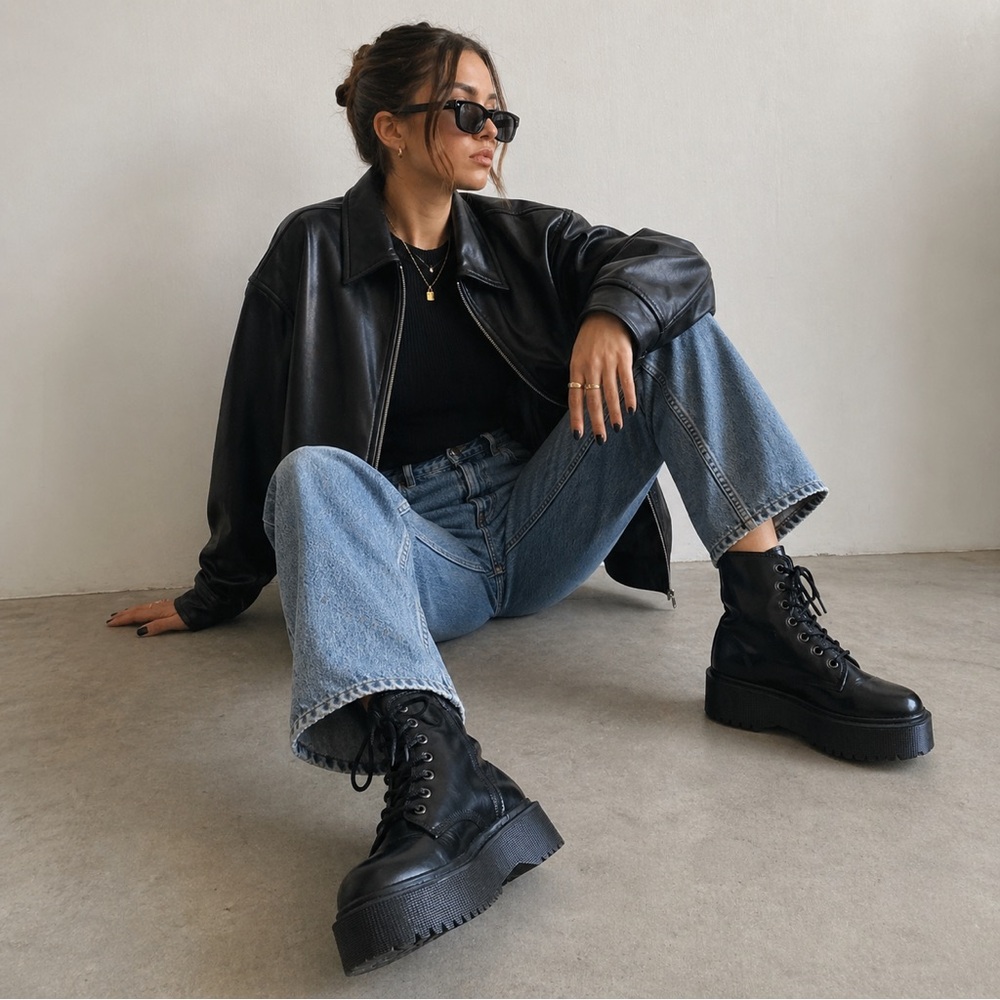 Jeffery Campbell Platform Boots Womens Size 7 Black